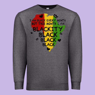 Black Black Blackity Premium Sweatshirt Designed By Maliassmallbusiness