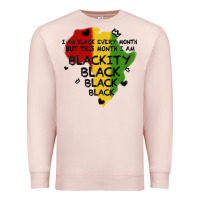 Pale Pink black black blackity Premium Sweatshirt - MaliasSmallBusiness