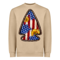 Mushroom American flag sunflower arrowhead Heavyweight Sweatshirt - Zillion Design Studio