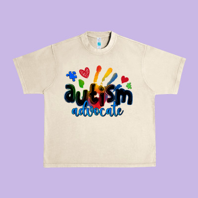 Autism Advocate Urban Heavy Tee Designed By Zillion Design Studio