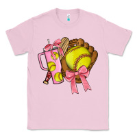 Bubblegum Pink softball coquette bow Classic Tee - JahusDesignShop