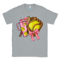 Heather Grey softball coquette bow Classic Tee - JahusDesignShop