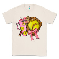 Natural softball coquette bow Classic Tee - JahusDesignShop