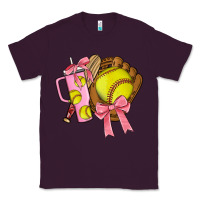 Plum softball coquette bow Classic Tee - JahusDesignShop