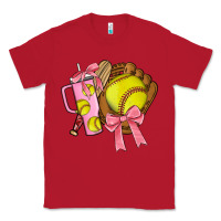 Red softball coquette bow Classic Tee - JahusDesignShop