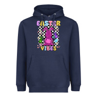 Navy easter vibes peep faux sequin Heavyweight Hoodie - MaliasSmallBusiness