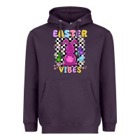 Plum easter vibes peep faux sequin Heavyweight Hoodie - MaliasSmallBusiness