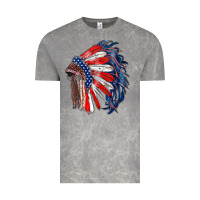 Cloud Rock american flag indian headdress Vintage Tee - RanaPortraitStore