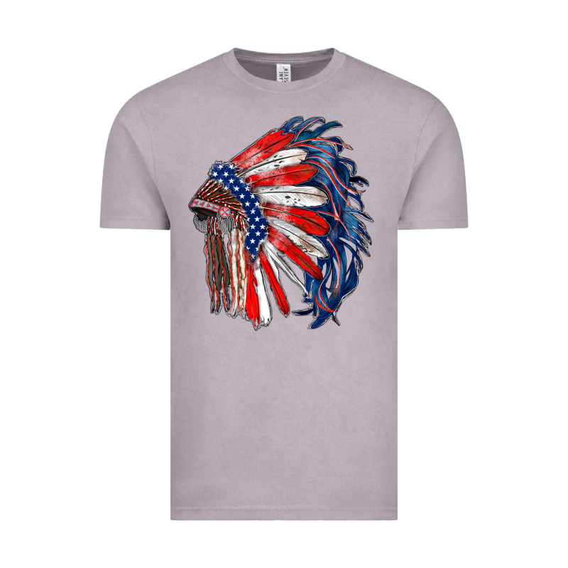 American Flag Indian Headdress Vintage Tee by RanaPortraitStore | Teevron
