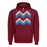 Burgundy Glitter 4th of July Seamless Pattern Zipper Hoodie - BundleAndBundleShop