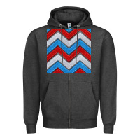 Charcoal Heather Glitter 4th of July Seamless Pattern Zipper Hoodie - BundleAndBundleShop