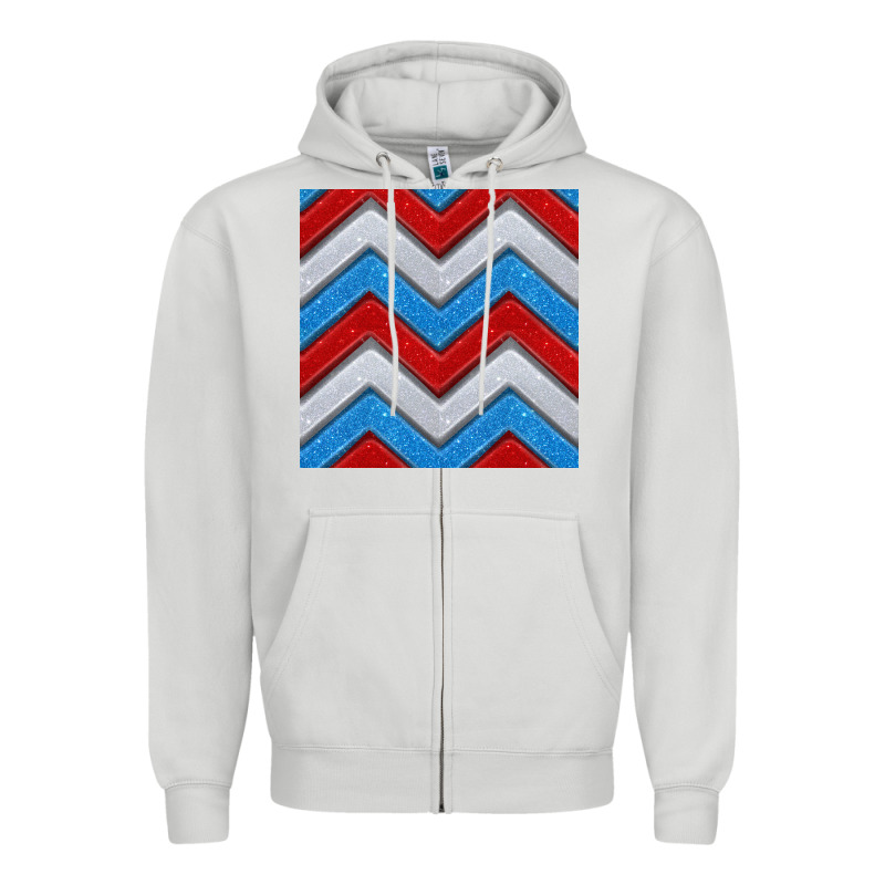 Glitter 4th Of July Seamless Pattern Zipper Hoodie by BundleAndBundleShop | Teevron