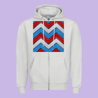 Glitter 4th Of July Seamless Pattern Zipper Hoodie Designed By Bundleandbundleshop