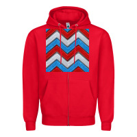 Red Glitter 4th of July Seamless Pattern Zipper Hoodie - BundleAndBundleShop