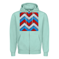 Seafoam Glitter 4th of July Seamless Pattern Zipper Hoodie - BundleAndBundleShop