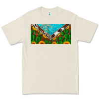 Bone cactus sunflower cowhide and turquoise license plate Premium Tee - Artiststas