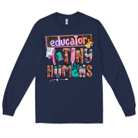 Navy educator of tiny humans Long Sleeve Tee - AdoDesignShop