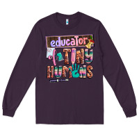 Plum educator of tiny humans Long Sleeve Tee - AdoDesignShop