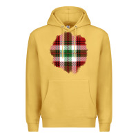 Antique Gold Christmas Tartan Patch Premium Hoodie - BundleAndBundleShop