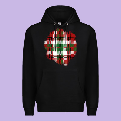 Christmas Tartan Patch Premium Hoodie Designed By Bundleandbundleshop
