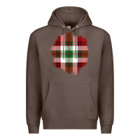 Coffee Christmas Tartan Patch Premium Hoodie - BundleAndBundleShop