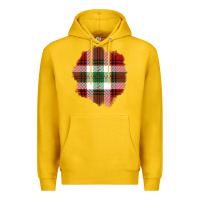 Lemon Christmas Tartan Patch Premium Hoodie - BundleAndBundleShop
