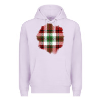 Lilac Christmas Tartan Patch Premium Hoodie - BundleAndBundleShop