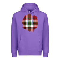 Purple Christmas Tartan Patch Premium Hoodie - BundleAndBundleShop