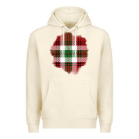 Sandshell Christmas Tartan Patch Premium Hoodie - BundleAndBundleShop