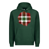 Sports Green Christmas Tartan Patch Premium Hoodie - BundleAndBundleShop
