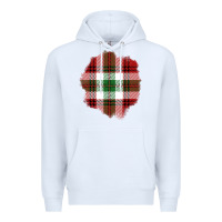 White Christmas Tartan Patch Premium Hoodie - BundleAndBundleShop