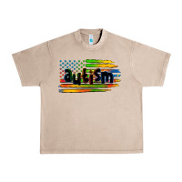 French Oak autism american flag Urban Heavy Tee - Zillion Design Studio