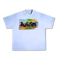 Grape Ice autism american flag Urban Heavy Tee - Zillion Design Studio