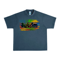 Midnight Navy autism american flag Urban Heavy Tee - Zillion Design Studio