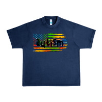 Navy autism american flag Urban Heavy Tee - Zillion Design Studio