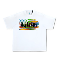 White autism american flag Urban Heavy Tee - Zillion Design Studio