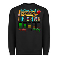 Black battery life of a bus driver Heavyweight Sweatshirt - texasbilliewilder