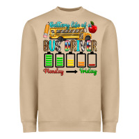 Battery Life Of A Bus Driver Heavyweight Sweatshirt | Teevron