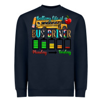 Navy battery life of a bus driver Heavyweight Sweatshirt - texasbilliewilder