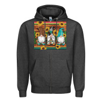 Charcoal Heather western gnomes cactus sunflowers serape wooden leopard gemstone Zipper Hoodie - Artiststas