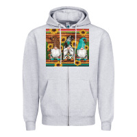 Heather Grey western gnomes cactus sunflowers serape wooden leopard gemstone Zipper Hoodie - Artiststas