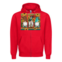 Red western gnomes cactus sunflowers serape wooden leopard gemstone Zipper Hoodie - Artiststas