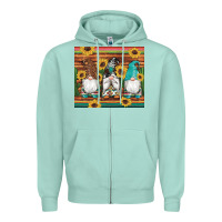Seafoam western gnomes cactus sunflowers serape wooden leopard gemstone Zipper Hoodie - Artiststas
