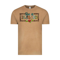 Vintage Camel she is blesssed floral Vintage Tee - BarkalooDesign