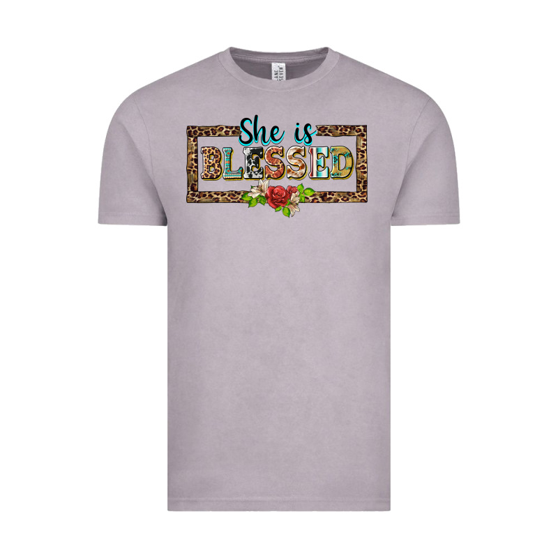 She Is Blesssed Floral Vintage Tee by BarkalooDesign | Teevron