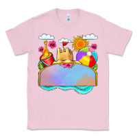 Bubblegum Pink custom name summer beach toys Classic Tee - JahusDesignShop