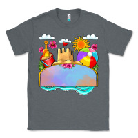 Charcoal Heather custom name summer beach toys Classic Tee - JahusDesignShop