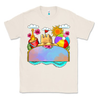 Natural custom name summer beach toys Classic Tee - JahusDesignShop