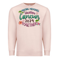 Pale Pink making memories vacation cancun 2024 together Premium Sweatshirt - MaliasSmallBusiness