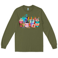 Army Green art teacher coffee cup Long Sleeve Tee - AdoDesignShop